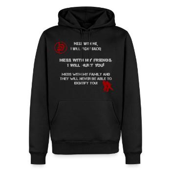 Krav Maga - Männer Premium Bio Hoodie - Schwarz - Vorne - Nico (187cm)