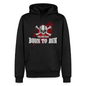 Marathonlauf - Männer Premium Bio Hoodie - Schwarz - Vorne - Nico (187cm)