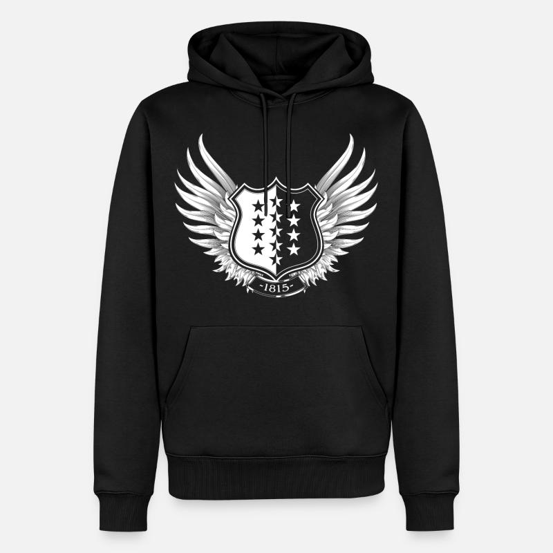 Armoiries valaisannes - Sweat à capuche Premium bio Homme - noir
