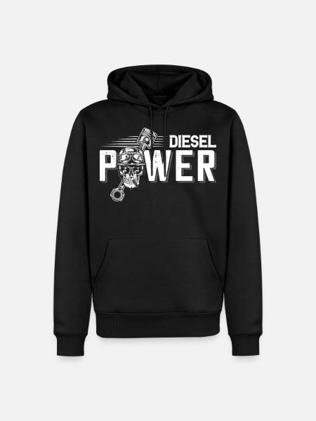 engine 01 tuning diesel v8 nitro power trucker - Men’s Premium Organic Hoodie - black
