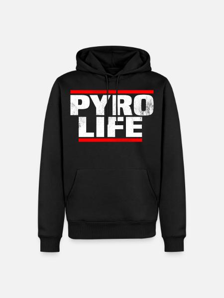 pyro life ilotulitus vuurwerk paita - Premium luomulaatuinen miesten huppari - musta