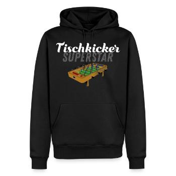 Tischkicker Superstar Tischfussball Profi - Männer Premium Bio Hoodie - Schwarz - Vorne - Nico (187cm)