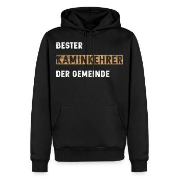 Kaminkehrer, Schornsteinfeger, Kaminfeger Geschenk - Männer Premium Bio Hoodie - Schwarz - Vorne - Nico (187cm)