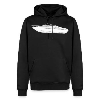 Boot Regatta . Motorboot Motoryacht . Yacht Segeln - Männer Premium Bio Hoodie - Schwarz - Vorne - Nico (187cm)