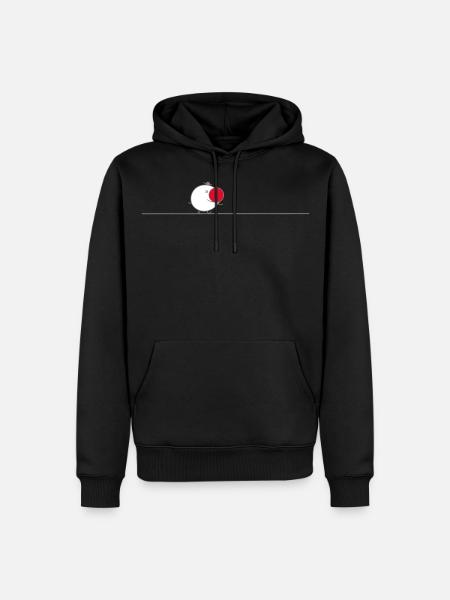 Lustiger Clown Strichmännchen (b) - Männer Premium Bio Hoodie - Schwarz