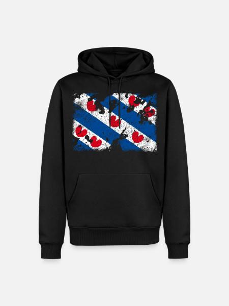 Friesland Vintage - Mannen Premium Bio hoodie - zwart