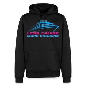 Croisière en liberté. Moins de plan, plus de détente. - Sweat à capuche Premium bio Homme - noir - Devant - Nico (187cm)