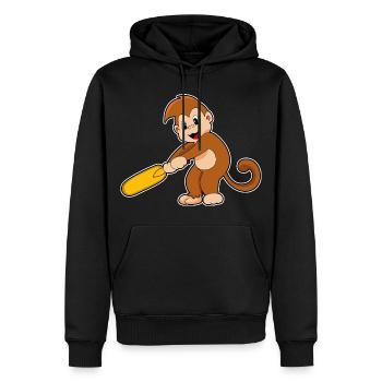 Monkey Cricket Cricket Bat - Sweat à capuche Premium bio Homme - noir - Devant - Nico (187cm)