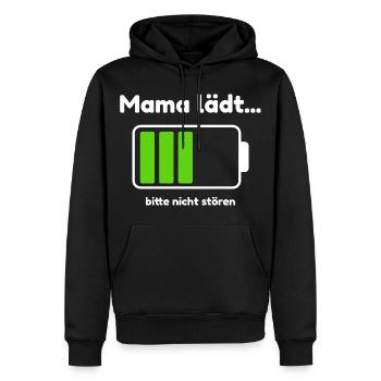 Maman charge... Please Do Not Disturb – Humour pour les mamans - Sweat à capuche Premium bio Homme - noir - Devant - Nico (187cm)