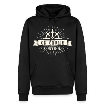 Auf dem Cruise Control Nautical Emblem - Männer Premium Bio Hoodie - Schwarz - Vorne - Nico (187cm)