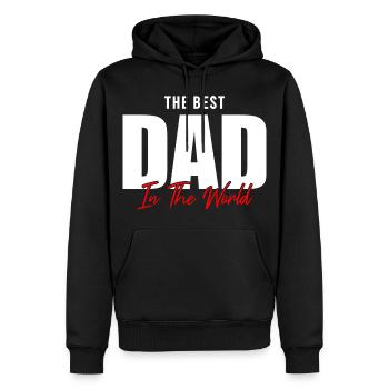 Feiert den besten Vater der Welt! Perfektes Geschenk - Männer Premium Bio Hoodie - Schwarz - Vorne - Nico (187cm)