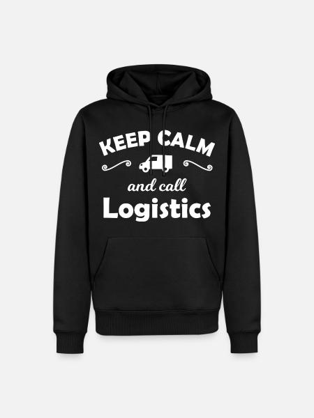 Keep Calm Logistik Spruch - Männer Premium Bio Hoodie - Schwarz