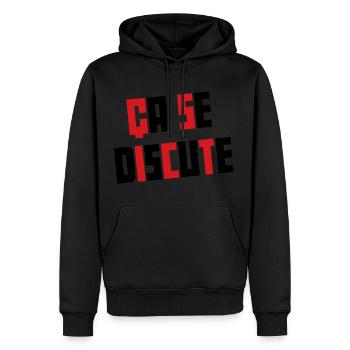 ca se discute - Sweat à capuche Premium bio Homme - noir - Devant - Nico (187cm)