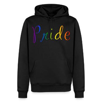 Trage deinen Stolz - Männer Premium Bio Hoodie - Schwarz - Vorne - Nico (187cm)