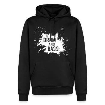Drum and Bass - Männer Premium Bio Hoodie - Schwarz - Vorne - Nico (187cm)