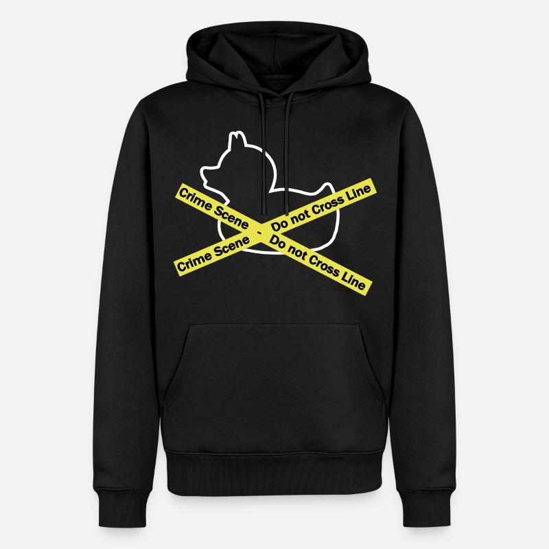 Quietscheentchen Tatort - Polizeiabsperrung - Männer Premium Bio Hoodie - Schwarz