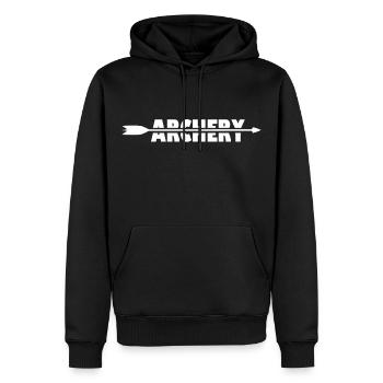 Tir à l'arc Tir à l'arc Archery Archery - Sweat à capuche Premium bio Homme - noir - Devant - Nico (187cm)