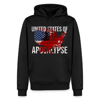 United States of Apocalypse - Männer Premium Bio Hoodie - Schwarz - Vorne - Nico (187cm)