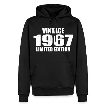 Vintage 1967 Geburtstag 1967 - Retro 1967 - Männer Premium Bio Hoodie - Schwarz - Vorne - Nico (187cm)