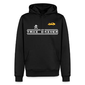 Taxidriver - Männer Premium Bio Hoodie - Schwarz - Vorne - Nico (187cm)