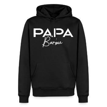 Bärtiger Vater - Männer Premium Bio Hoodie - Schwarz - Vorne - Nico (187cm)