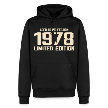 1978 Edition limitée 1978 Anniversaire 1978 Rétro - Sweat à capuche Premium bio Homme - noir - Devant - Nico (187cm)