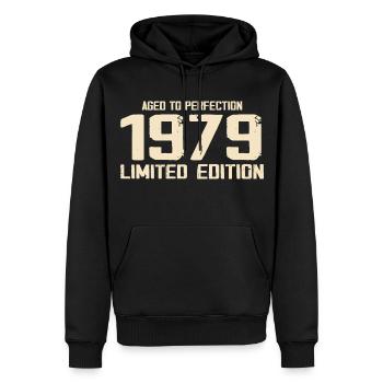 1979 Limited edition 1979 Geburtstag 1979 Retro - Männer Premium Bio Hoodie - Schwarz - Vorne - Nico (187cm)