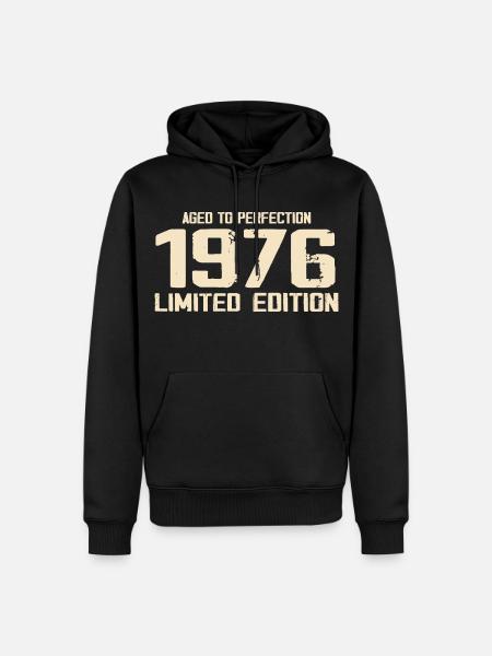 1976 Edition limitée 1976 Anniversaire 1976 Rétro - Sweat à capuche Premium bio Homme - noir