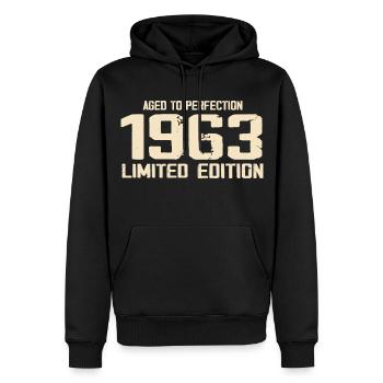 1963 Limited edition 1963 Geburtstag 1963 Retro - Männer Premium Bio Hoodie - Schwarz - Vorne - Nico (187cm)