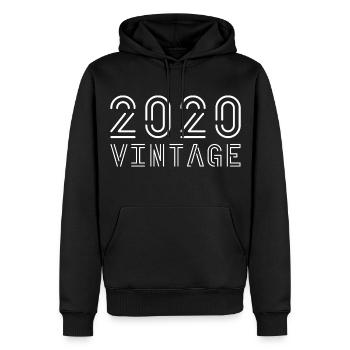 2020 Jahrgang Vintage 2020 Geburtstag 2020 retro - Männer Premium Bio Hoodie - Schwarz - Vorne - Nico (187cm)