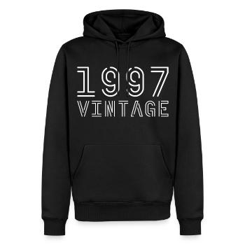 1997 Jahrgang Vintage 1997 Geburtstag 1997 retro - Männer Premium Bio Hoodie - Schwarz - Vorne - Nico (187cm)