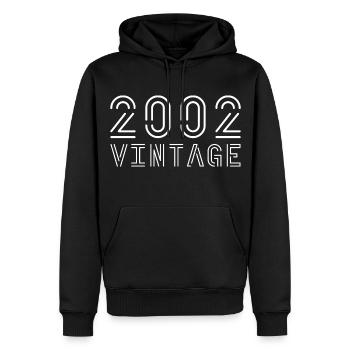 2002 Jahrgang Vintage 2002 Geburtstag 2002 retro - Männer Premium Bio Hoodie - Schwarz - Vorne - Nico (187cm)