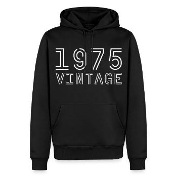 1975 Jahrgang Vintage 1975 Geburtstag 1975 retro - Männer Premium Bio Hoodie - Schwarz - Vorne - Nico (187cm)
