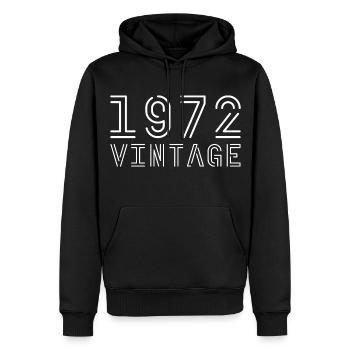 1972 Jahrgang Vintage 1972 Geburtstag 1972 retro - Männer Premium Bio Hoodie - Schwarz - Vorne - Nico (187cm)