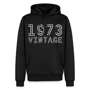 1973 Jahrgang Vintage 1973 Geburtstag 1973 retro - Männer Premium Bio Hoodie - Schwarz - Vorne - Nico (187cm)