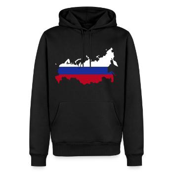 Russia - Men’s Premium Organic Hoodie - black - Front - Nico (187cm)
