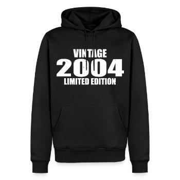 Vintage 2004 Geburtstag 2004 Retro 2004 - Männer Premium Bio Hoodie - Schwarz - Vorne - Nico (187cm)