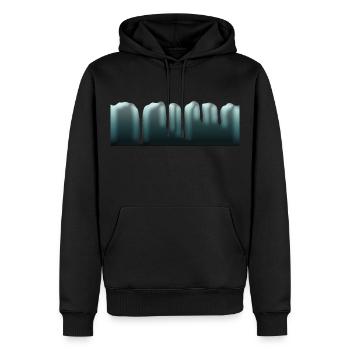 Drop - Men’s Premium Organic Hoodie - black - Front - Nico (187cm)