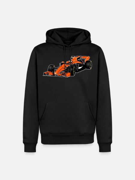 Racecar - Rennauto - Männer Premium Bio Hoodie - Schwarz