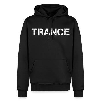 Trance - Männer Premium Bio Hoodie - Schwarz - Vorne - Nico (187cm)