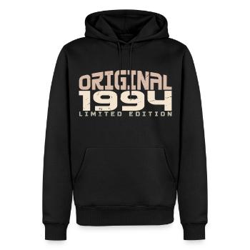Millésime 1994 Édition Limitée 1994 Anniversaire - Sweat à capuche Premium bio Homme - noir - Devant - Nico (187cm)