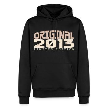 Jahrgang 2013 limitierte Auflage 2013 Geburtstag - Männer Premium Bio Hoodie - Schwarz - Vorne - Nico (187cm)