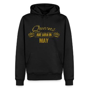 queens are born in may - Geburtstag Königin - Männer Premium Bio Hoodie - Schwarz - Vorne - Nico (187cm)