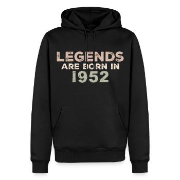 Legenden 1952 Jahrgang Retro Geburtstag Original - Männer Premium Bio Hoodie - Schwarz - Vorne - Nico (187cm)
