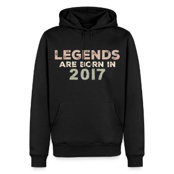 Légendes 2017 Vintage rétro anniversaire Original - Sweat à capuche Premium bio Homme - noir - Devant - Nico (187cm)