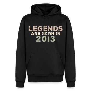 Légendes 2013 Vintage rétro anniversaire Original - Sweat à capuche Premium bio Homme - noir - Devant - Nico (187cm)