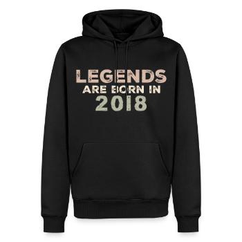 Légendes 2018 Vintage Rétro Anniversaire Original - Sweat à capuche Premium bio Homme - noir - Devant - Nico (187cm)