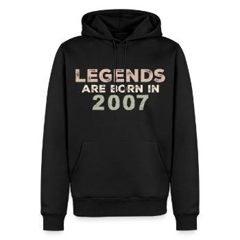 Légendes 2007 Vintage rétro anniversaire Original - Sweat à capuche Premium bio Homme - noir - Devant - Nico (187cm)