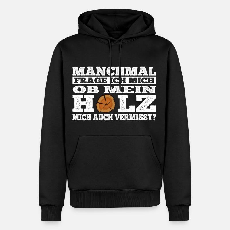 Bois - manquant - Sweat à capuche Premium bio Homme - noir