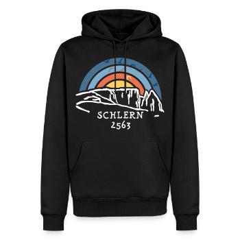 Sciliar Schlern Dolomiten Italien Wandern Südtirol - Männer Premium Bio Hoodie - Schwarz - Vorne - Nico (187cm)